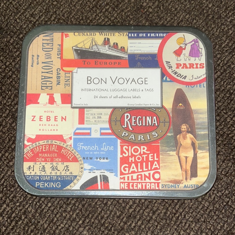 Cavallini & Co. Bon Voyage Self-Adhesive Sticker Labels
